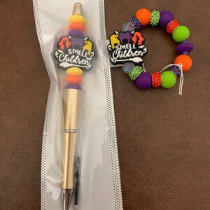 Halloween Hocus Pocus Tumbler Bracelet and Pen Set